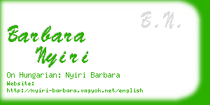 barbara nyiri business card